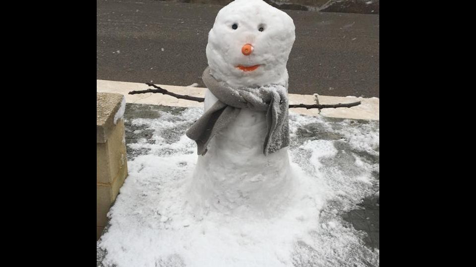 Ed ecco un classico pupazzo di neve...