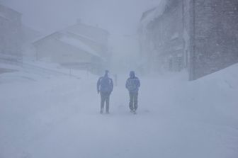 Neve in Italia, Molise (foto Afp)