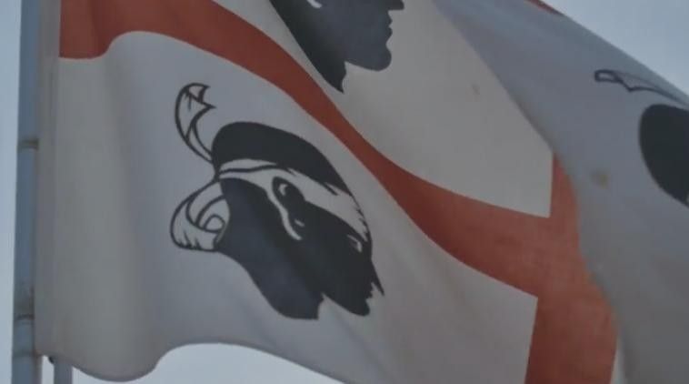 &nbsp;Particolare della bandiera della Sardegna