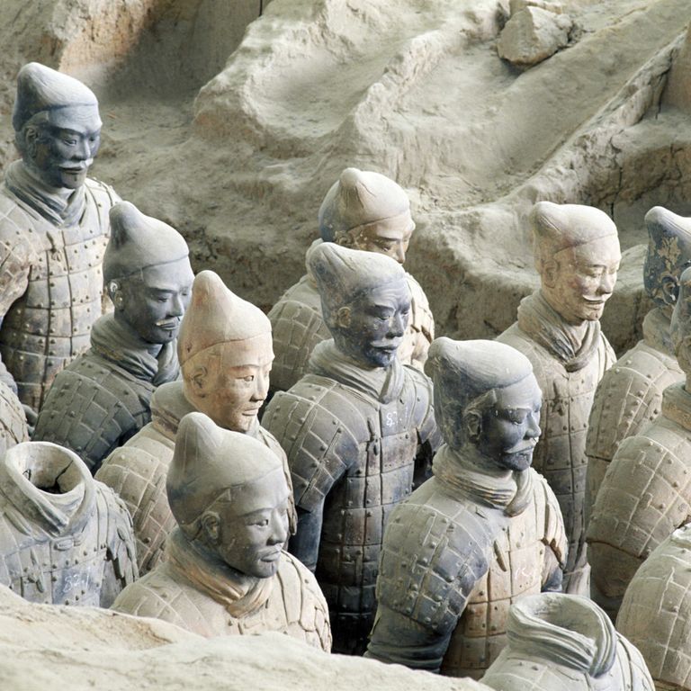 L'esercito di terracotta,&nbsp;risalente al regno di Qin Shi Huang primo imperatore della Cina, fondatore della dinastia Qin (foto Afp)