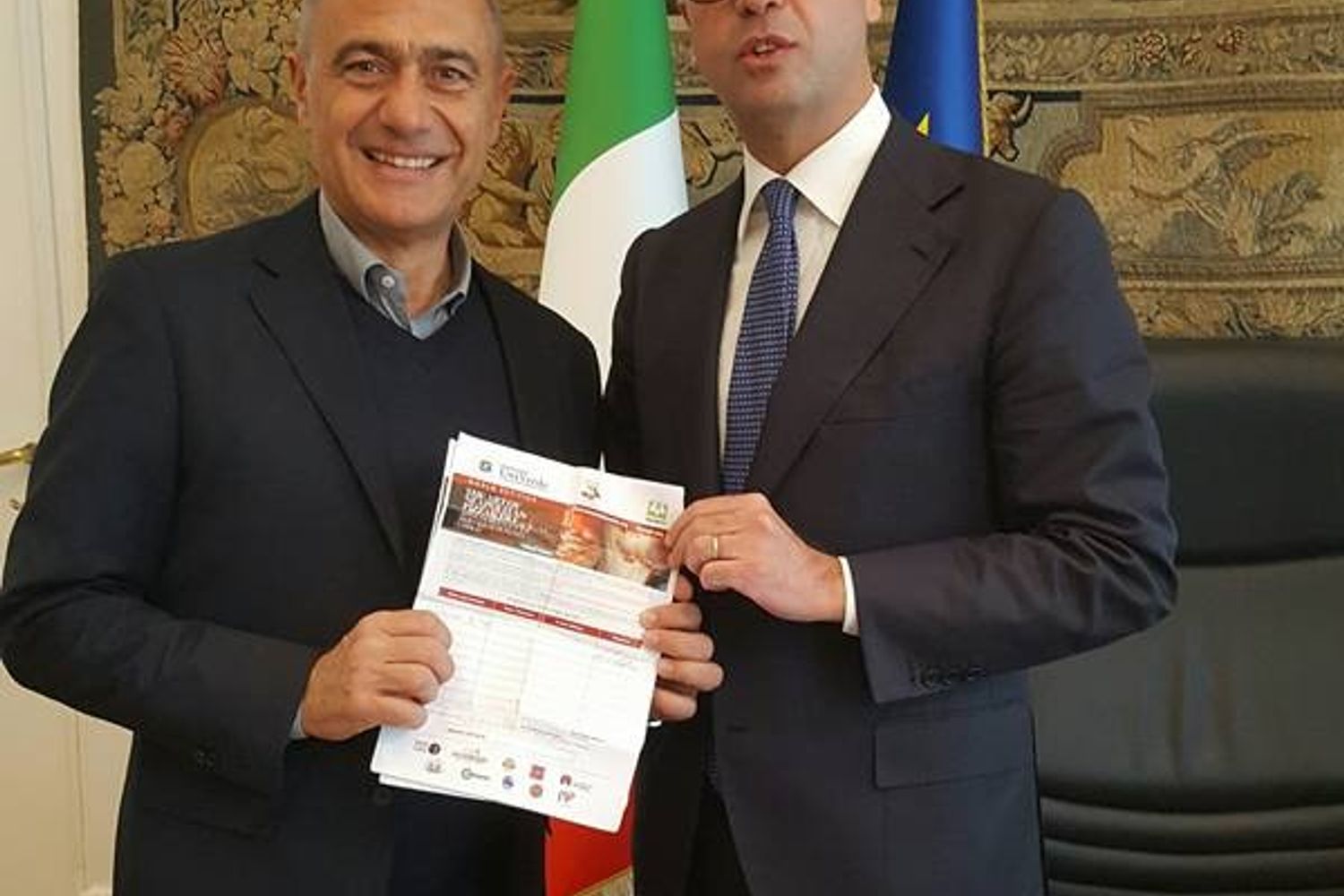&nbsp;Anelino Alfano e Pecoraro Scanio Pizza Unesco (twitter)