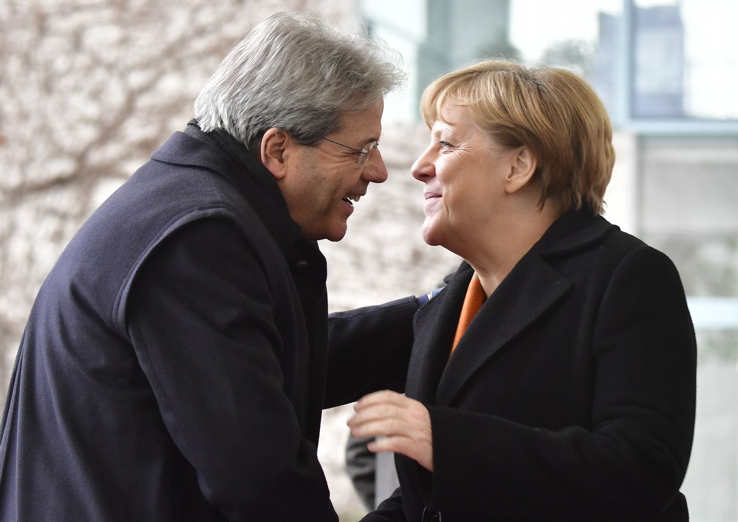 &nbsp;Paolo Gentiloni Angela Merkel (Afp)