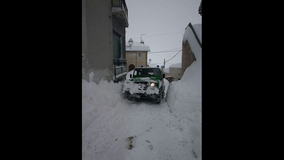 Emergenza neve nel centro Italia (Foto reparto Carabinieri Forestale)
