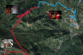 &nbsp;Mappa soccorritori hotel Rigopiano