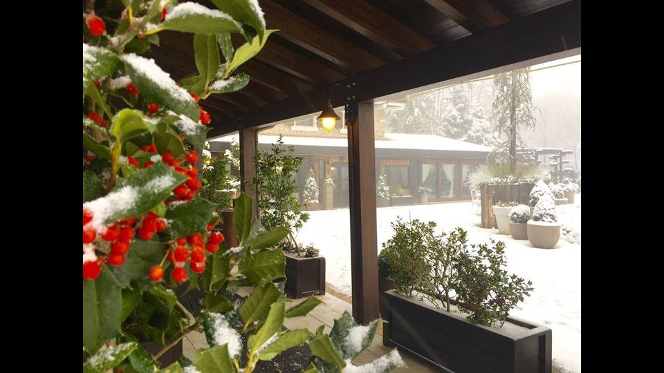 &nbsp; Hotel Rigopiano, un particolare dell'albergo (foto Facebook)