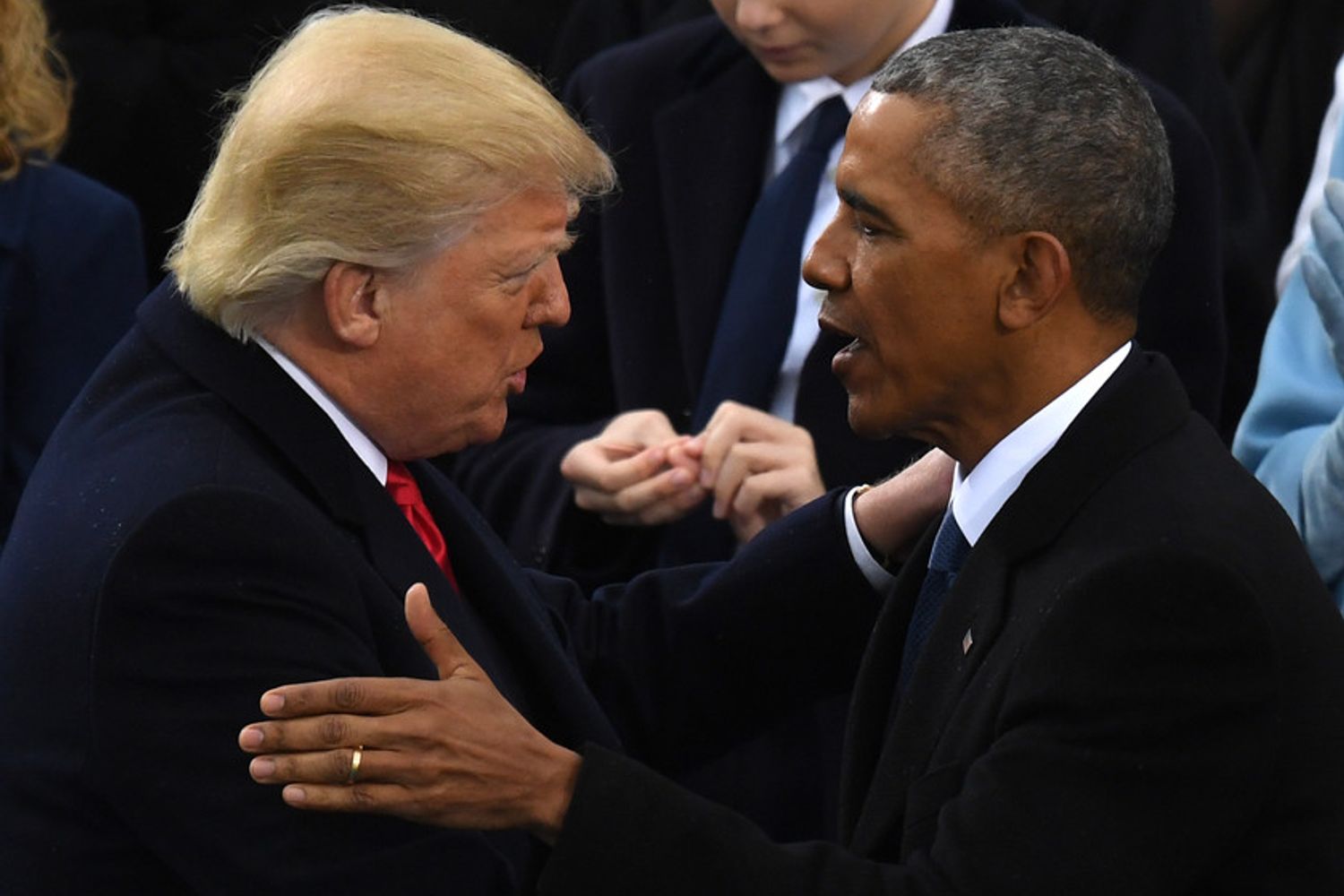 &nbsp;Obama si congratula con il neo presidente Donald Trump (Foto Afp)