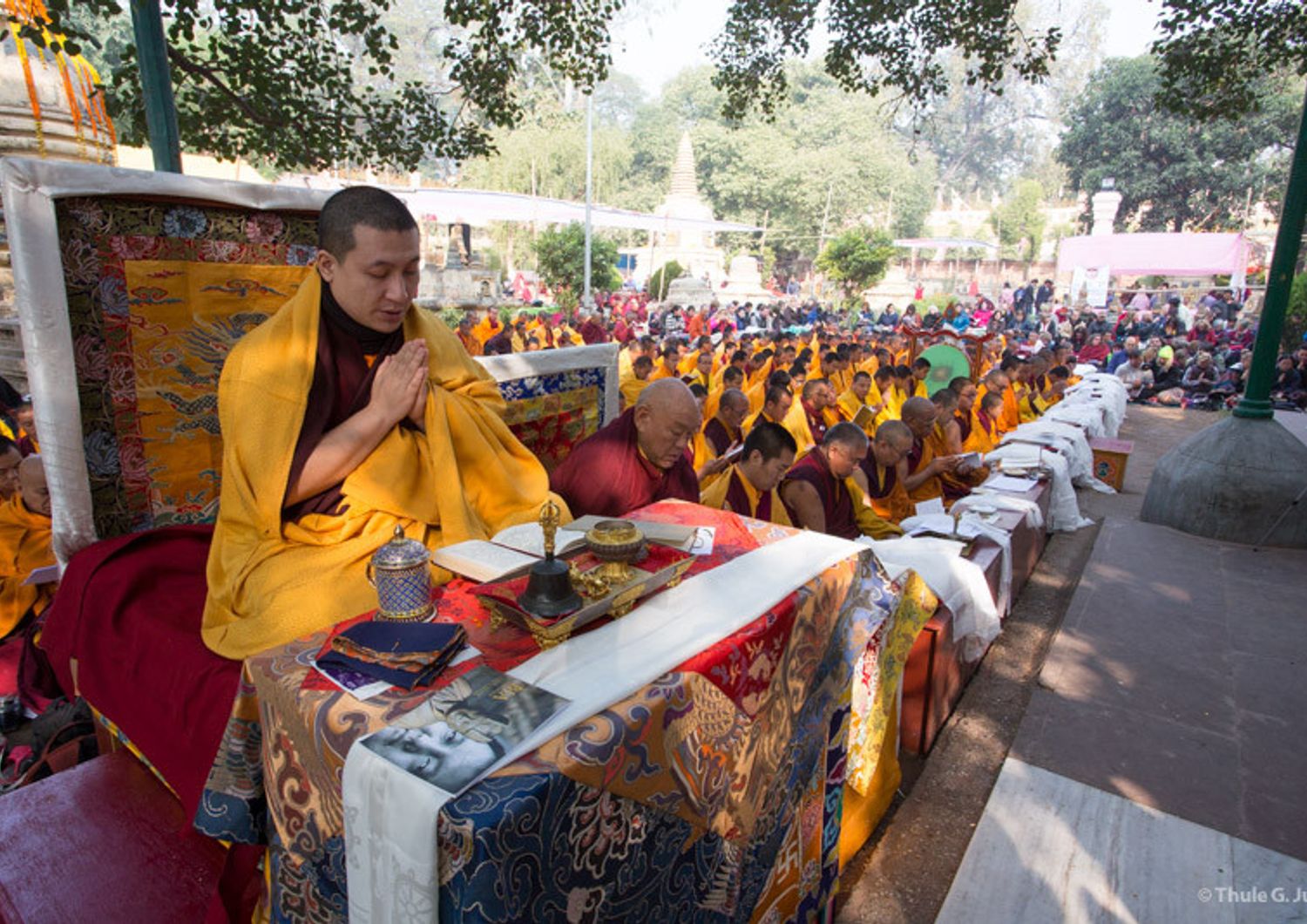 &nbsp;H.H. the Gyalwa Karmapa at Bodh Gaya&nbsp;
