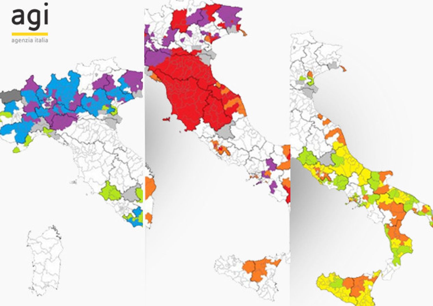 L&#39;Italia divisa in tre dal Mattarellum