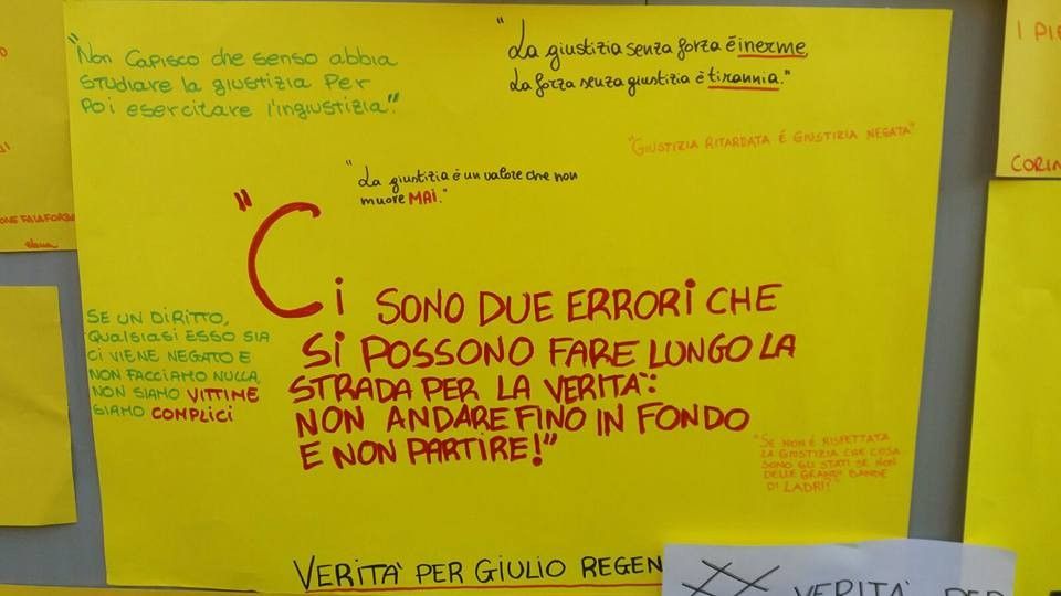 &nbsp;Da Milano a Roma, le piazze si riempiono per Regeni (foto dal profilo Facebook di Amnesty International)