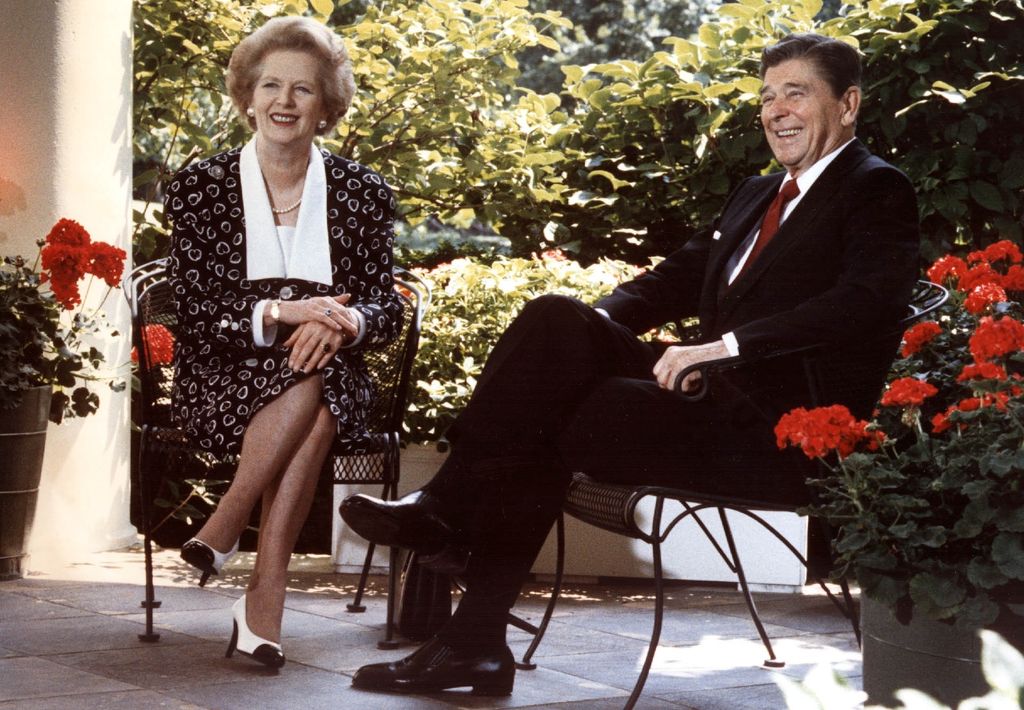 Margaret Thatcher e Ronald Reagan (Afp)&nbsp;