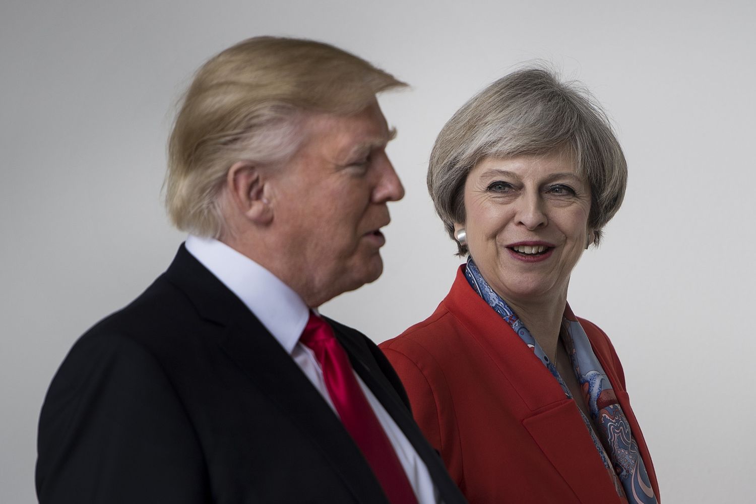 &nbsp;Donald Trump Theresa May (Afp)