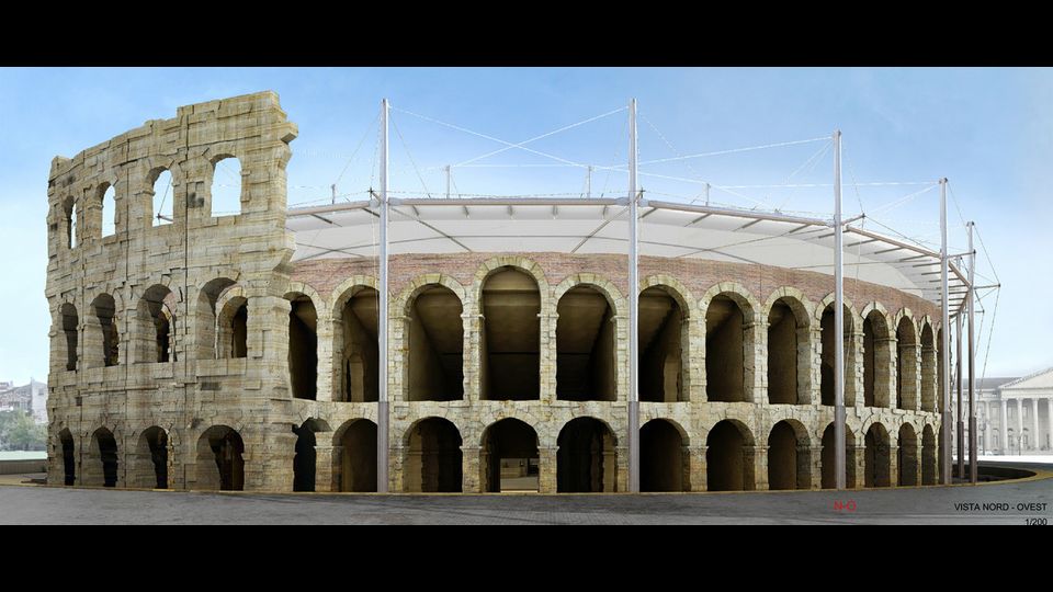 Concorso internazionale di idee per la copertura dell'Anfiteatro Romano Arena di Verona (3 classificato)&nbsp;
