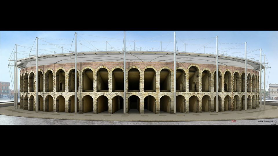 Il terzo - 10mila euro - &egrave; andato al consorzio italo-spagnolo con capogruppo Roberto Ventura di Codogno, con un progetto che raccoglie il telo centralmente (3 classificato)