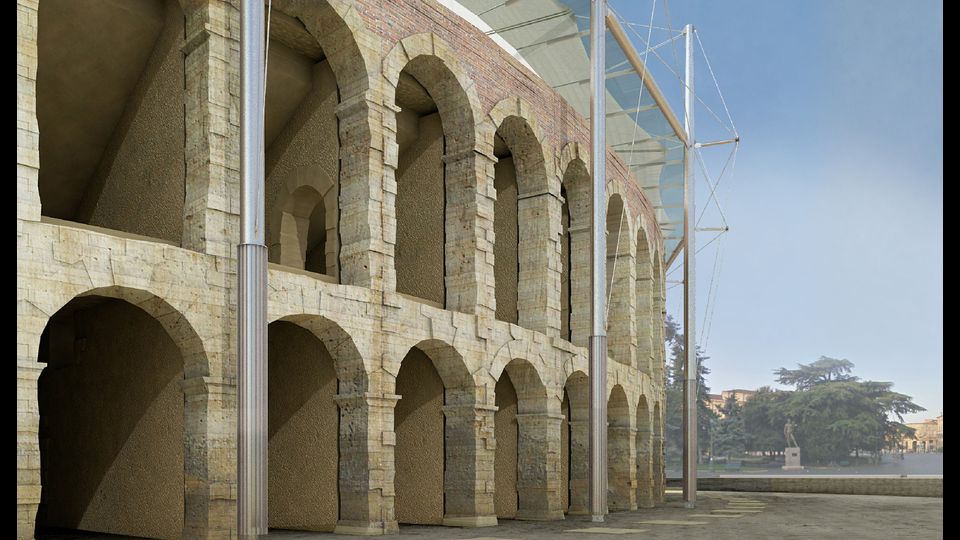 Concorso internazionale di idee per la copertura dell'Anfiteatro Romano Arena di Verona (3 classificato)