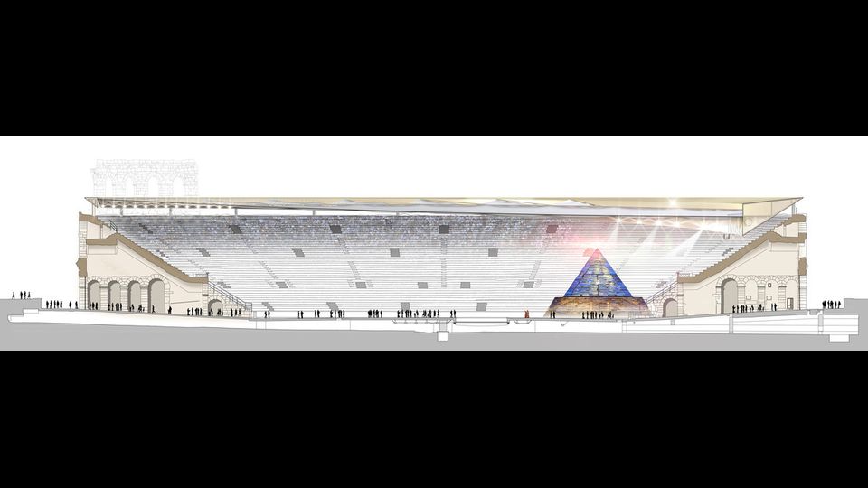 Concorso internazionale di idee per la copertura dell'Anfiteatro Romano Arena di Verona (1 classificato)