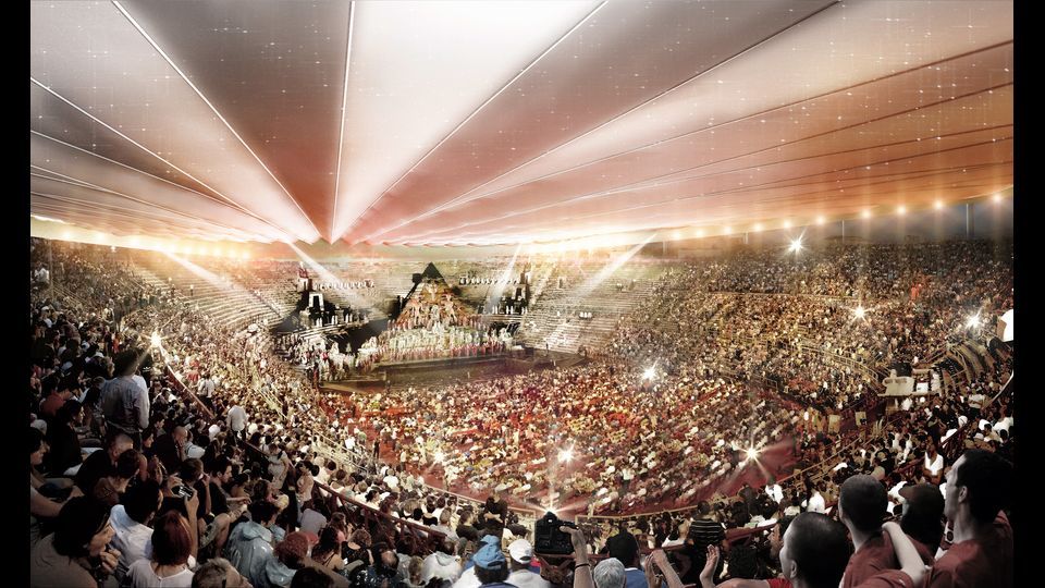 Concorso internazionale di idee per la copertura dell'Anfiteatro Romano Arena di Verona (1 classificato)