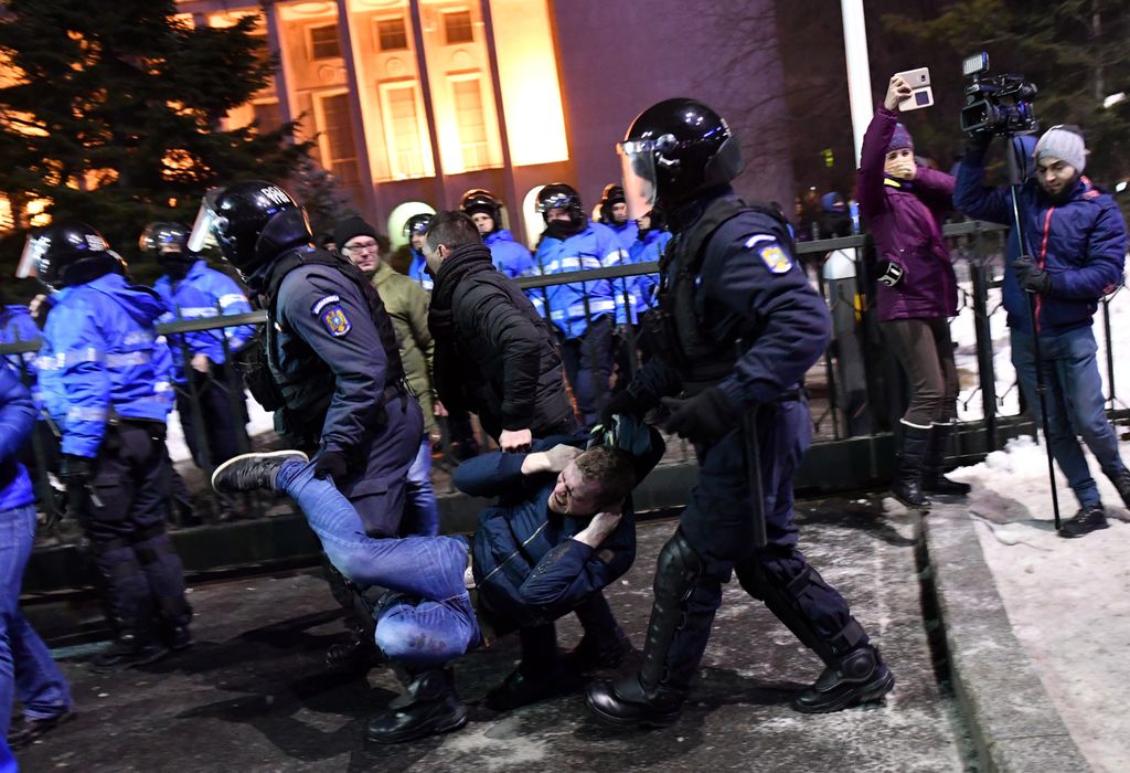 &nbsp;Proteste in Romania (Afp)