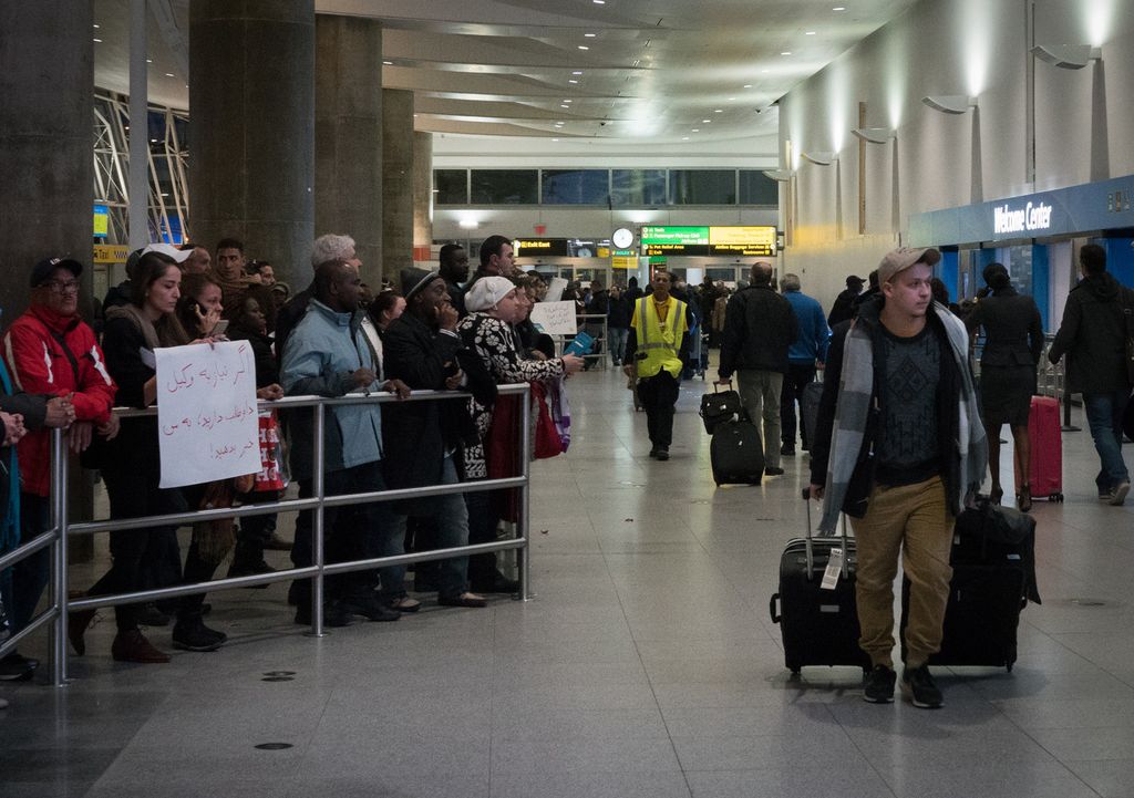 &nbsp;Jfk aeroporto New York proteste immigrati
