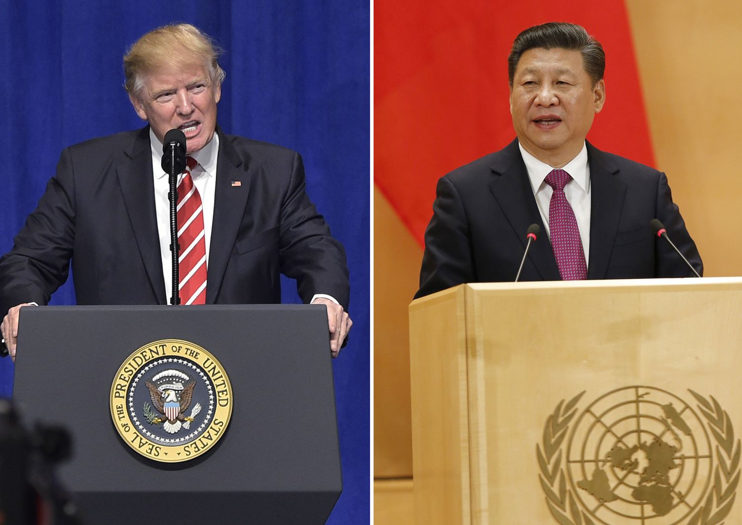 Donald Trump e Xi Jinping&nbsp;