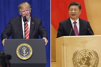 Donald Trump e Xi Jinping&nbsp;