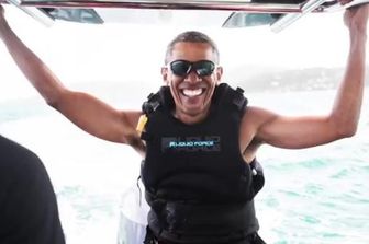&nbsp;Obama kitesurf (foto instagram)