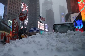 &nbsp;Tempesta di neve a New York (Afp)
