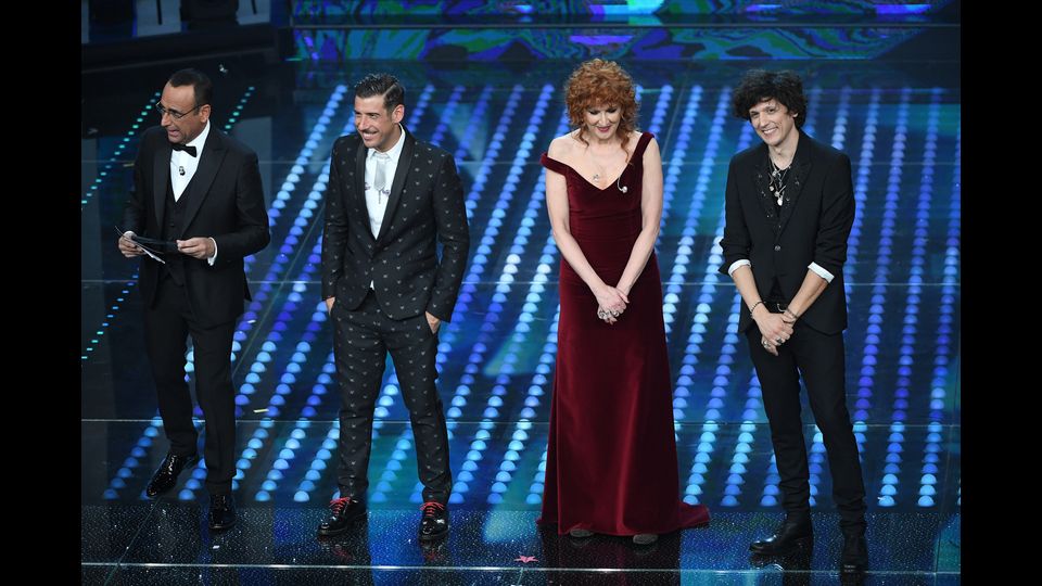 Carlo Conti, Francesco Gabbani, Fiorella Mannoia, Ermal Meta (Agf)&nbsp;