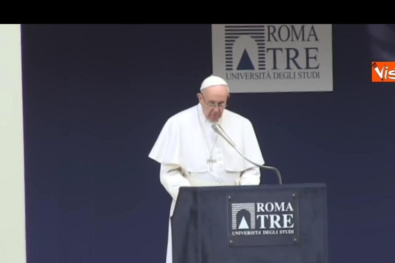 &nbsp;Papa Francesco a Roma Tre (AgenziaVista)