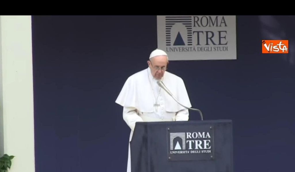 &nbsp;Papa Francesco a Roma Tre (AgenziaVista)