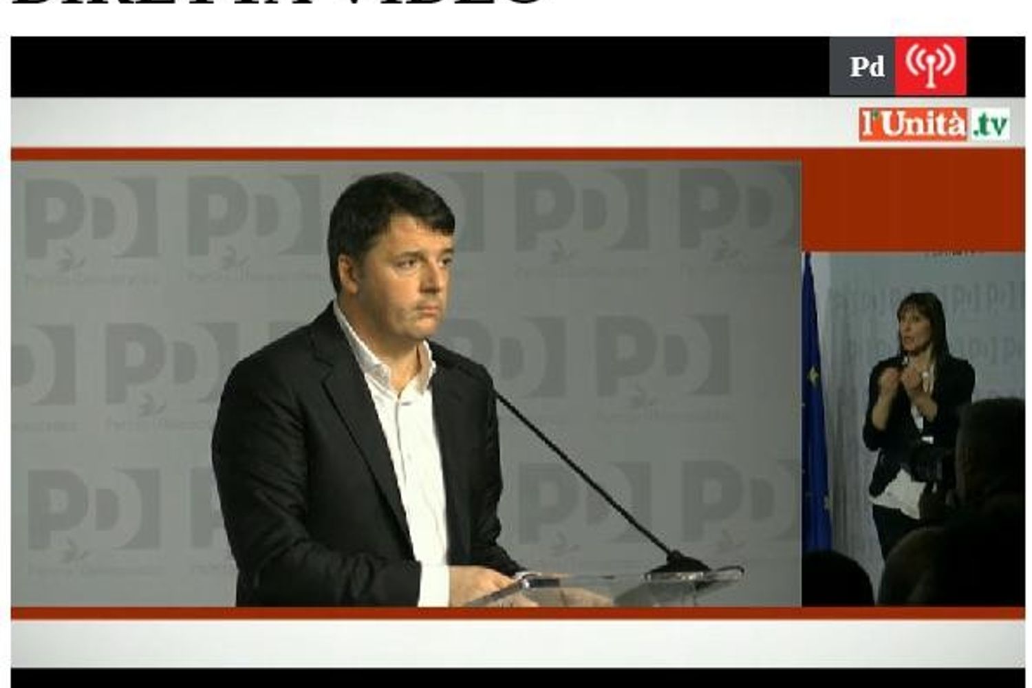 &nbsp;Diretta Video assemblea Pd (http://www.unita.tv/dirette/diretta-tv/)