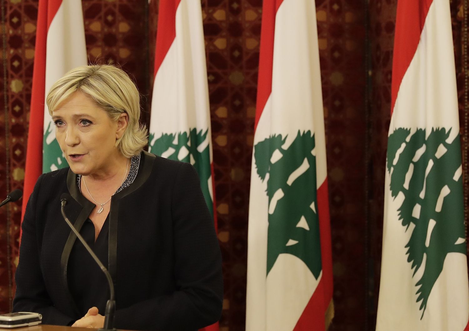 &nbsp;Marine Le Pen in Libano (Afp)
