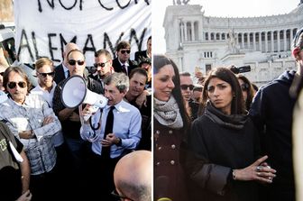 Combo Alemanno Raggi e i tassisti&nbsp;