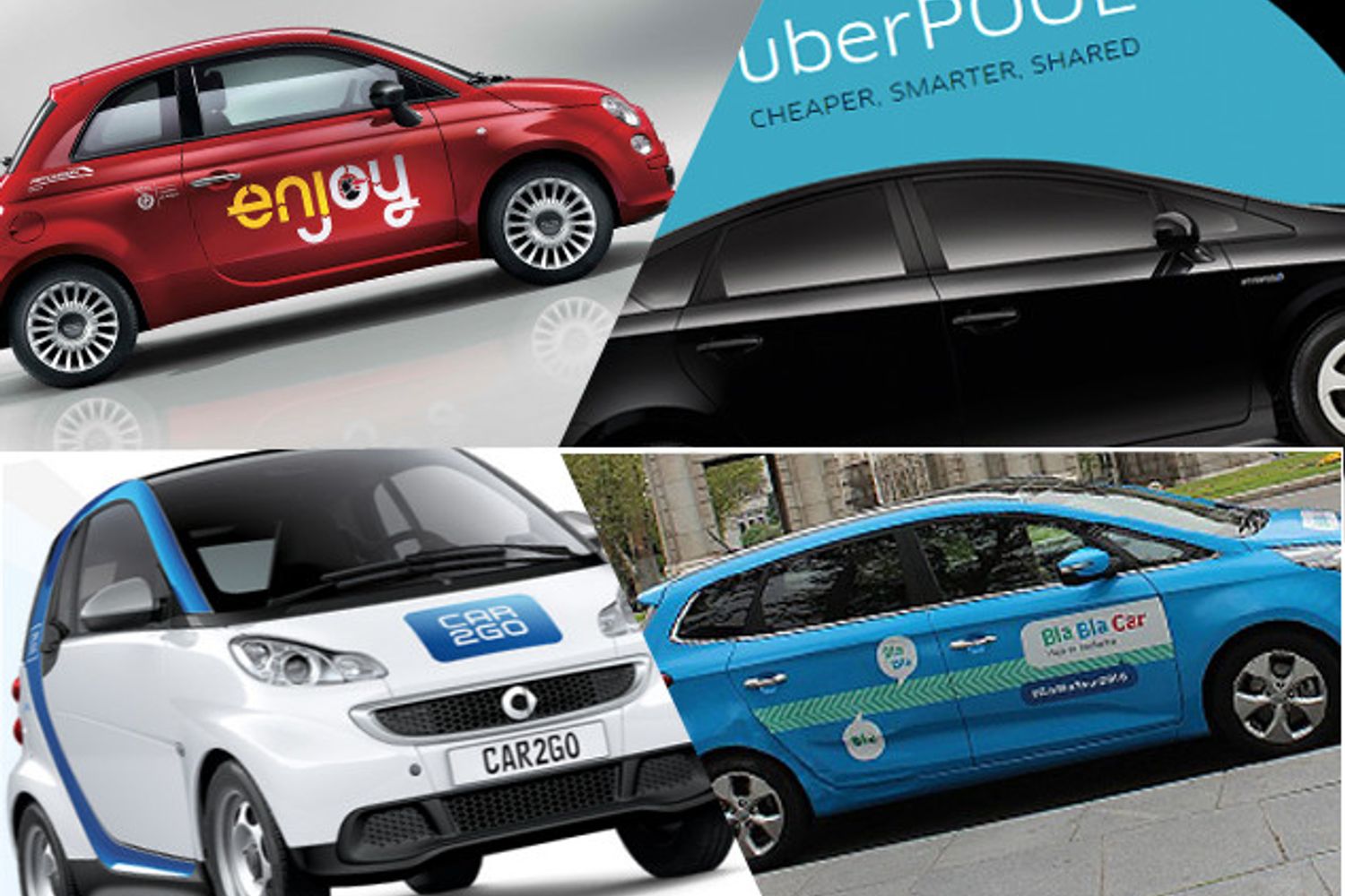 blablacar enjoy car2go uberpool&nbsp;