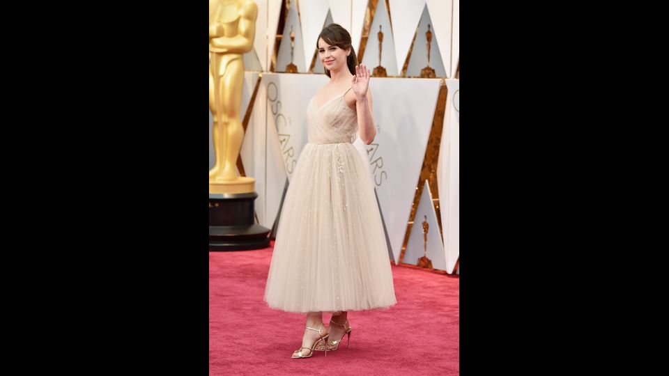 Felicity Jones in Dior (Afp)