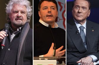Combo Grillo Renzi Berlusconi&nbsp;
