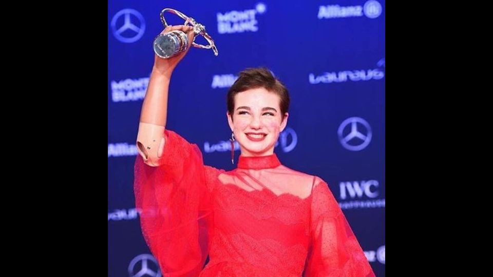 Bebe Vio riceve il Laureus&nbsp;World Sports Awards, i premi annuali assegnati ad atleti di varie discipline sportive che sono stati vincenti durante l'anno precedente