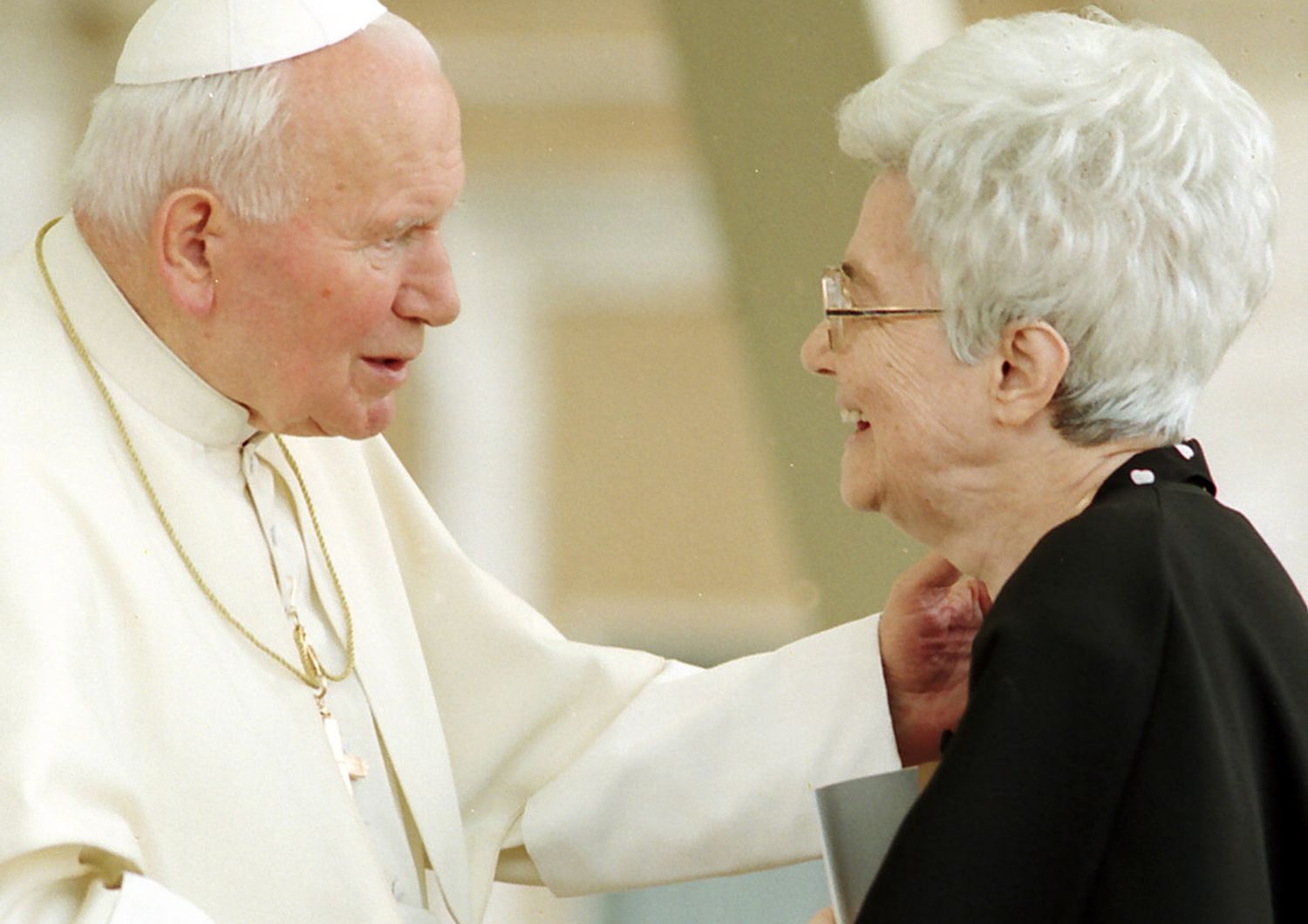Chiara Lubich con Papa Giovanni Paolo II
