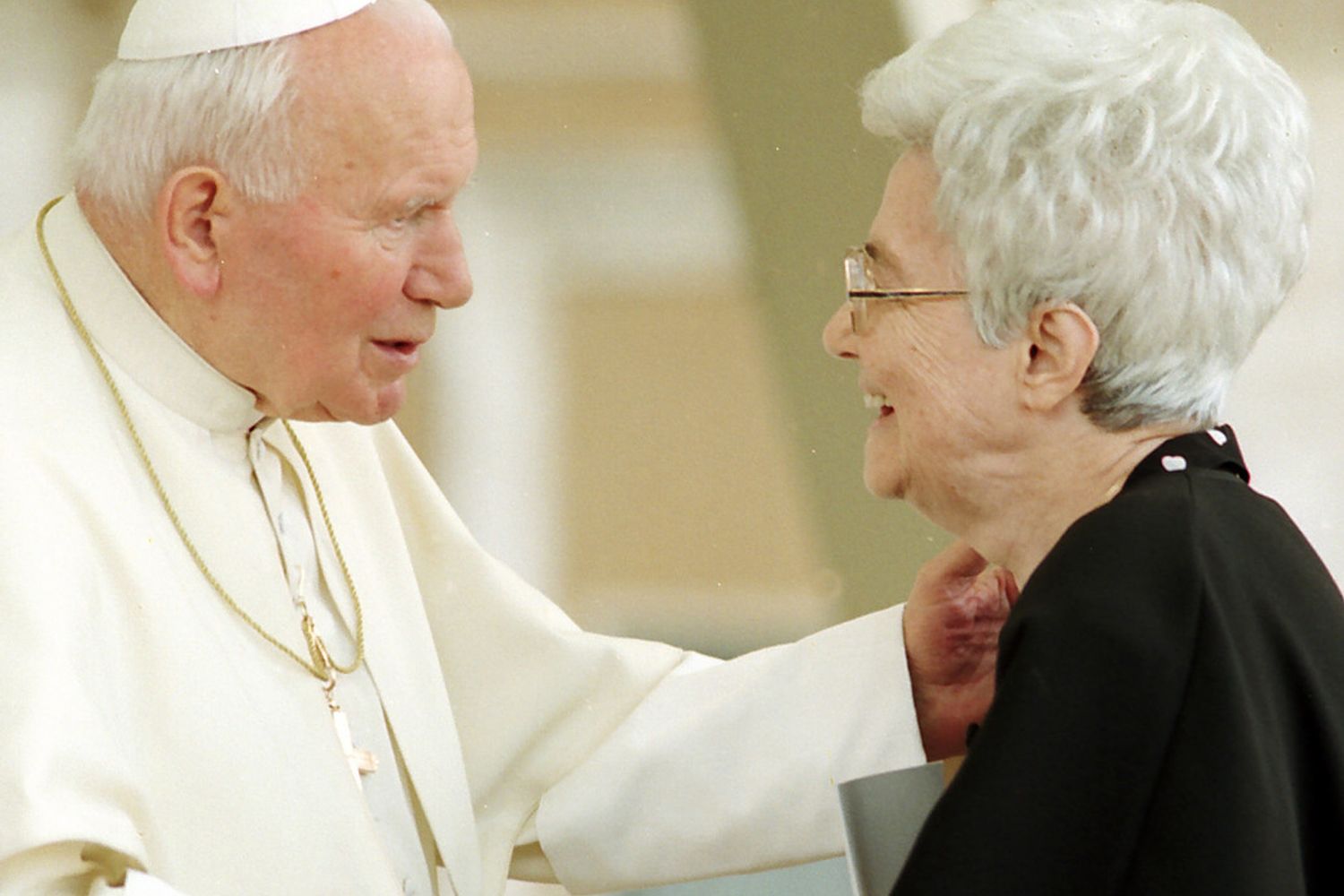 Chiara Lubich con Papa Giovanni Paolo II