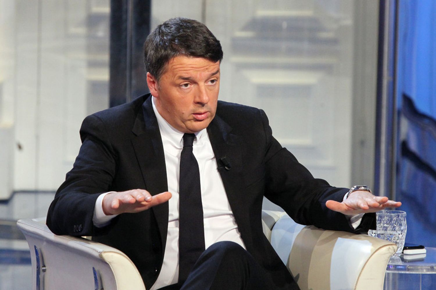 Matteo Renzi a Porta a Porta (Foto Ravagli)&nbsp;