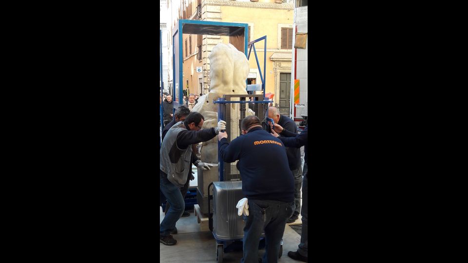 Il momento dell'arrivo a Palazzo Madama