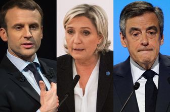 Fillon, Le Pen, Macron&nbsp;