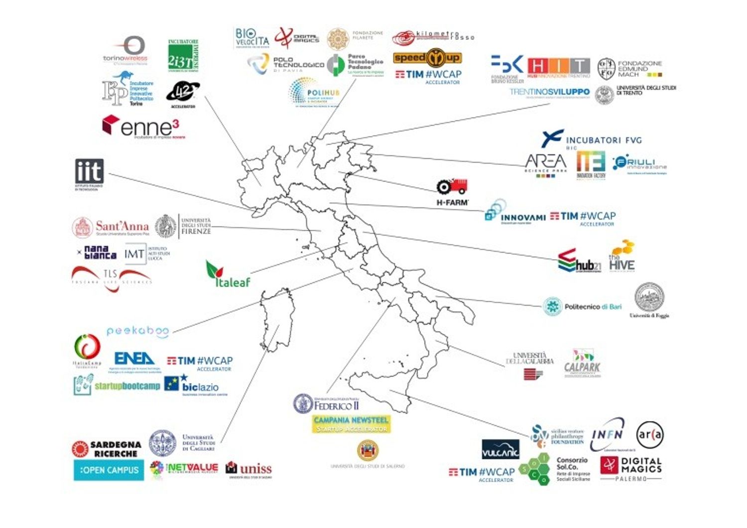 Una mappa ha raccolto 59 centri dell&#39;innovazione italiana&nbsp;