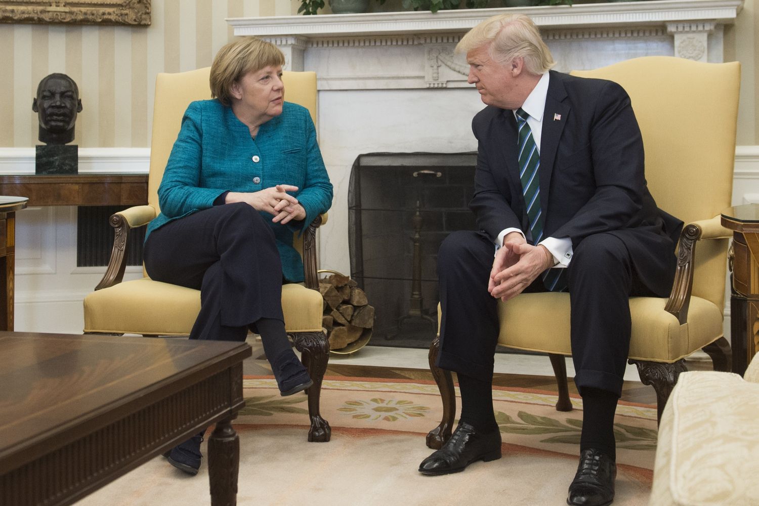 &nbsp;Merkel Trump (Afp)