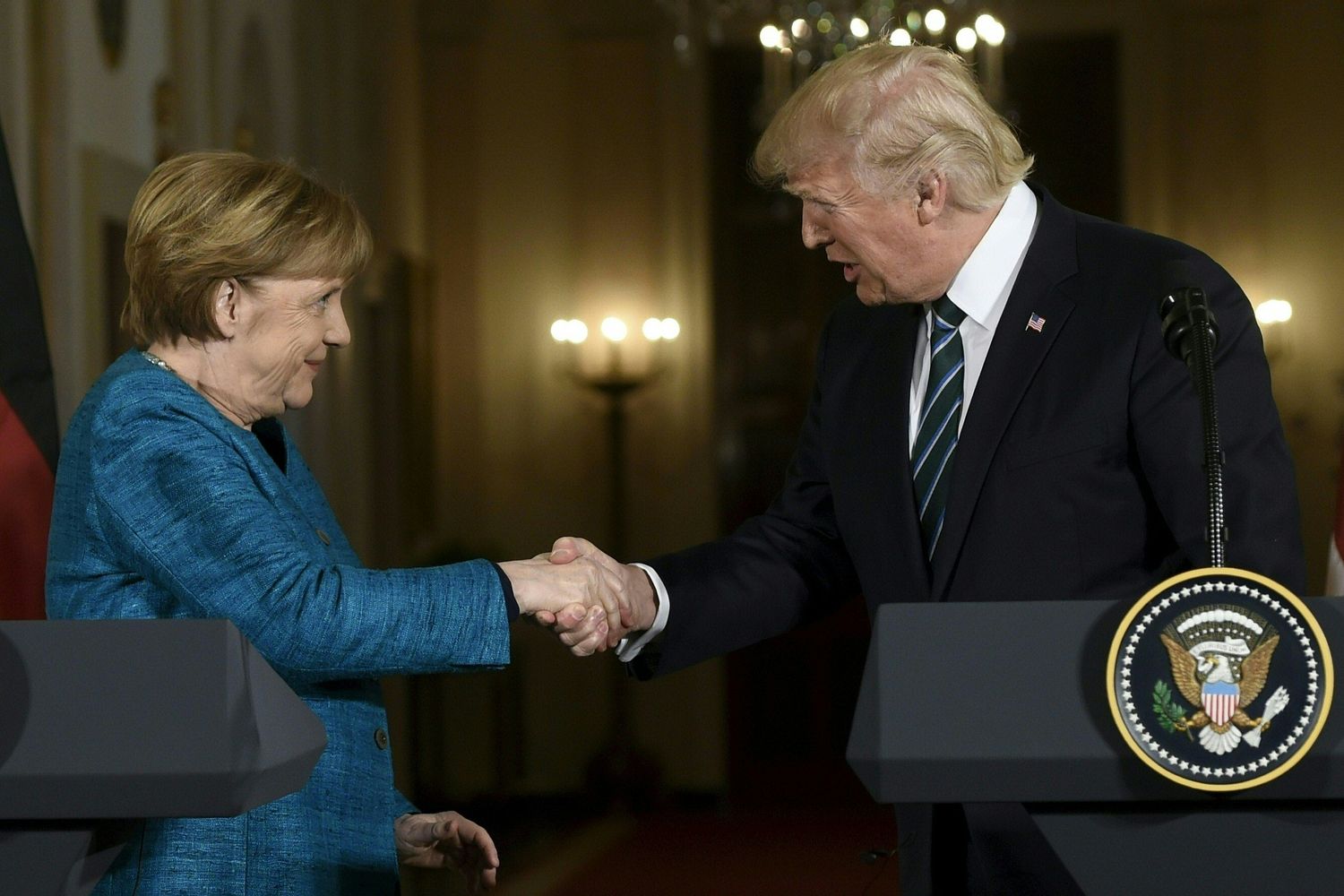 &nbsp;Merkel Trump (Afp)