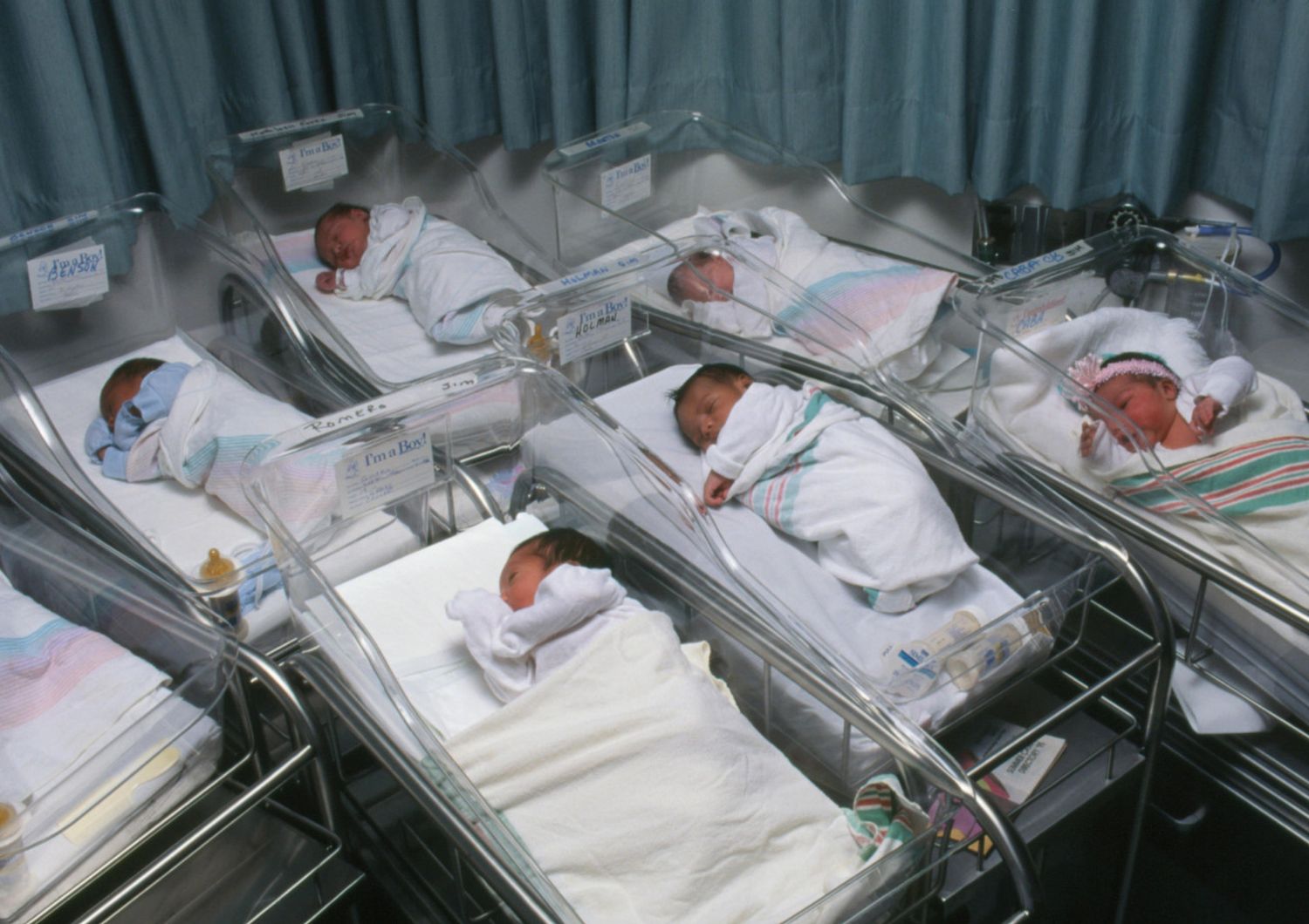 Nursery, reparto maternità, neonati, culle (Agf)