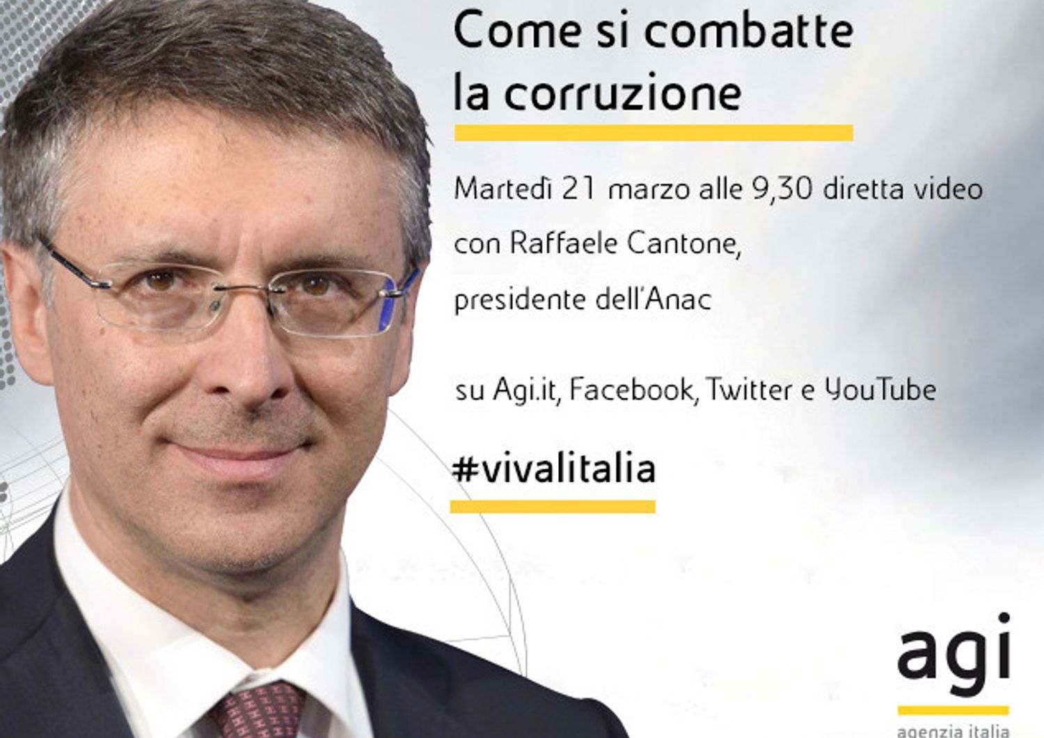 Raffaele Cantone in diretta web a &quot;Viva l'Italia&quot; &nbsp;