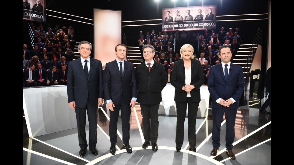 Francois Fillon, Emmanuel Macron, Jean-Luc M&eacute;lenchon, Marine Le Pen, Benoit Hamon (afp)&nbsp;