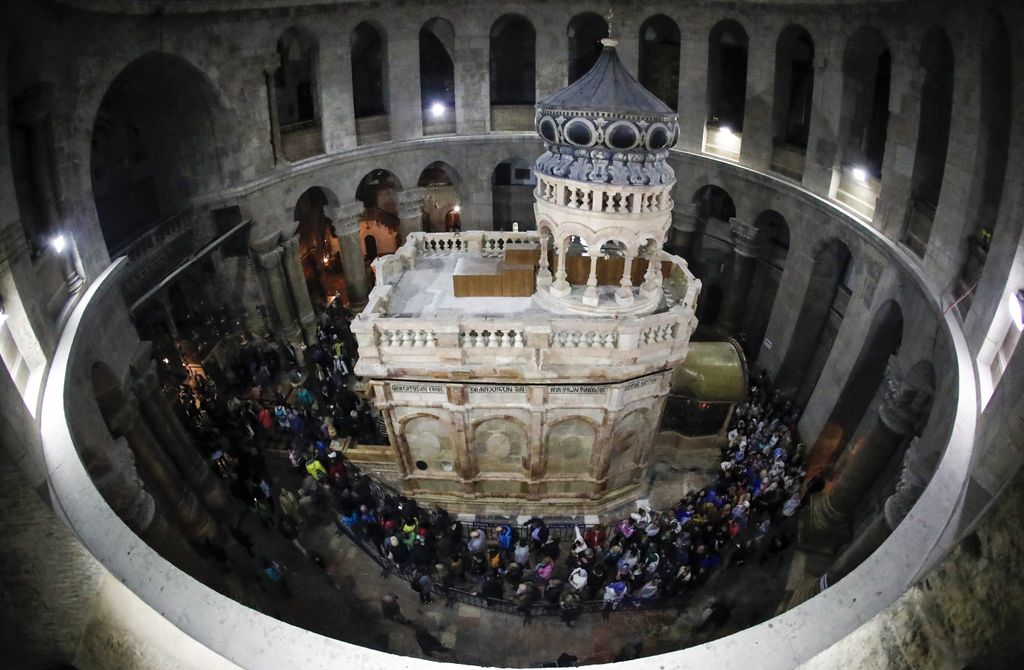 &nbsp;Tomba di Ges&ugrave;,&nbsp;Chiesa del Santo Sepolcro nella Citt&agrave; Vecchia di Gerusalemme (Afp)