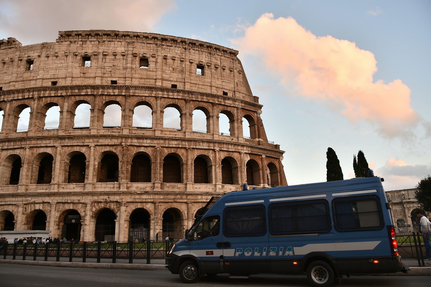 &nbsp;Roma, colosseo, polizia