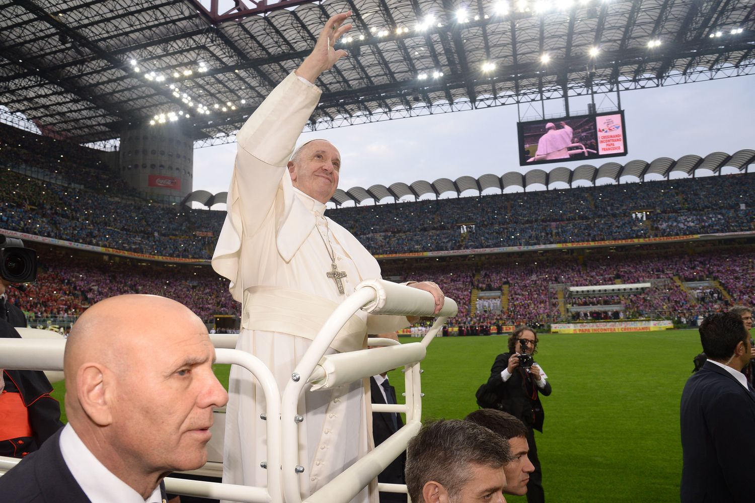 Papa Francesco a Milano (Afp)&nbsp;